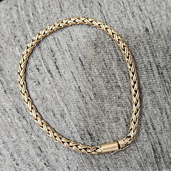 14k Gold 12.1g Braided 8.25" x 3mm Wide - Picture 8 of 8